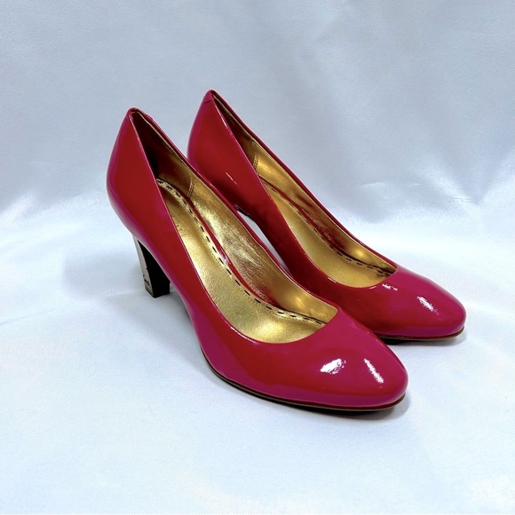 Coach Shoes - COACH | Sheri Patent Leather Bright Pink Heels Women’s Size 6.5